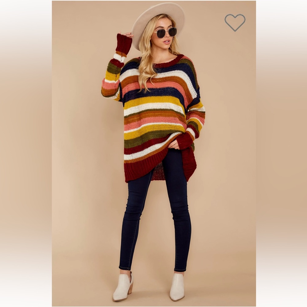 Oversized colorful sweater